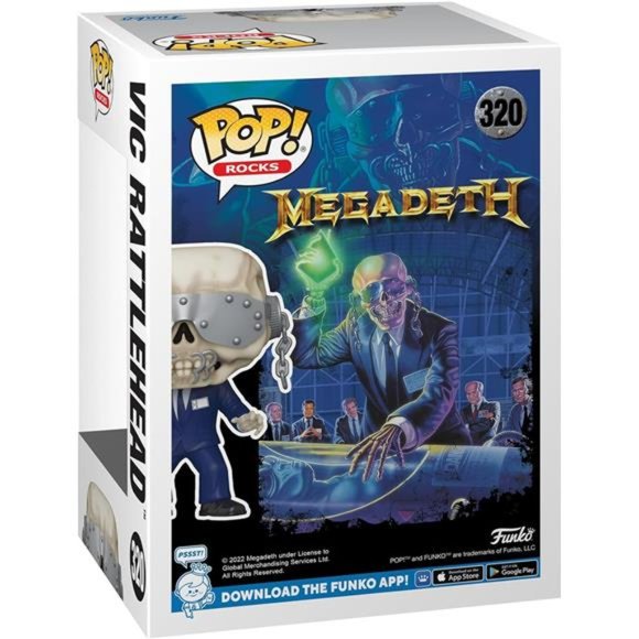 Funko Pop! Rocks: Megadeth - Vic Rattlehead Action Figure, Decor for Office Desk - Picture 6 of 13